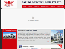 Tablet Screenshot of garudainfra.com